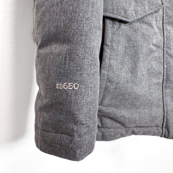 Eddie Bauer Weather Edge 650 Down Gray Hooded Parka Coat Women's Size XS - Picture 6 of 14